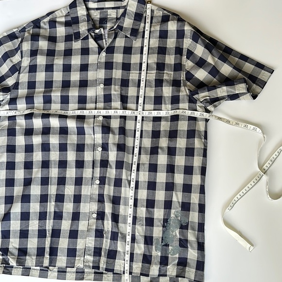 Walt Disney World Men’s Lightweight Navy/Grey Check S/S Shirt Mickey Mouse XL - Picture 9 of 10